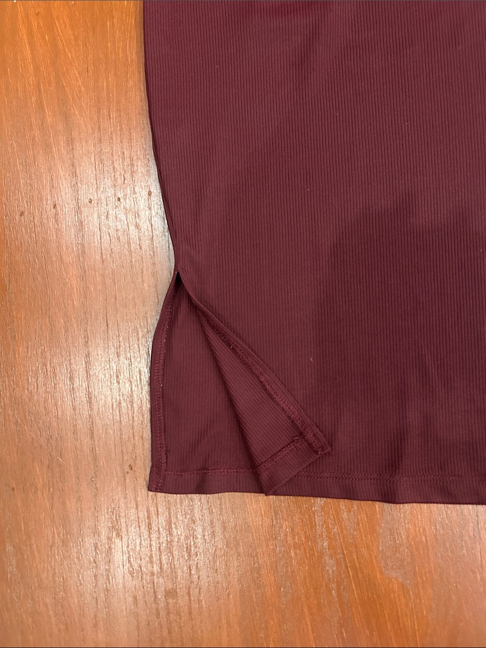 Short Sleeve Belted Midi Dress in Deep Burgundy - Picture 7 of 9